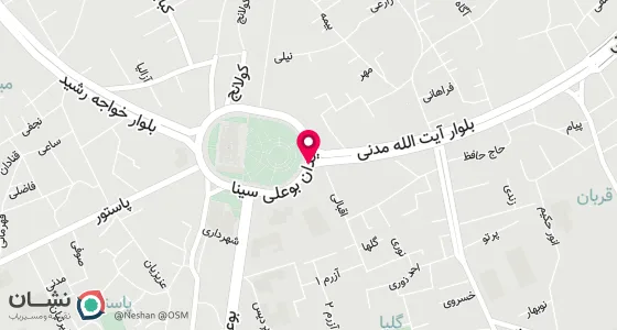 نقشه موقعیت تقریبی دفتر: همدان میدان آرامگاه بوعلی ابتدای بلوارشهید مدنی پلاک263 طبقه اول واحد2