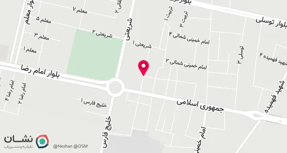 نقشه موقعیت تقریبی دفتر: شهرستان رشتخوار- خیابان جمهوری نبش جمهوری 2بلاک 22