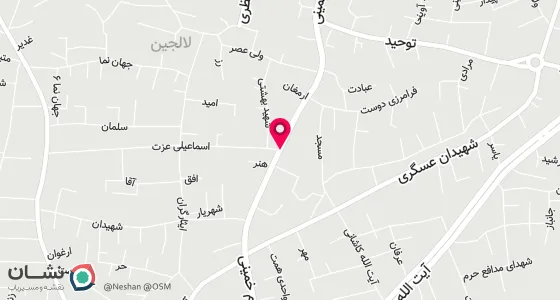نقشه موقعیت تقریبی دفتر: همدان-لالجین-خیابان امام ایستگاه مینی بوسها خیابان شهید اسماییلی عزت