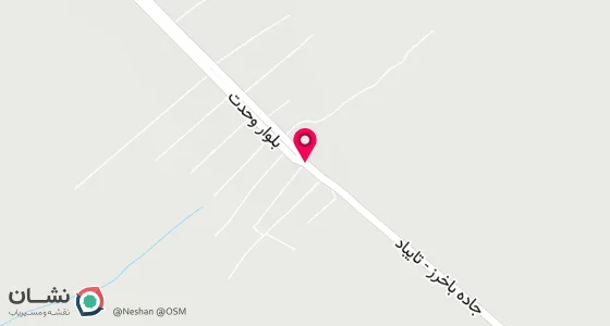 نقشه موقعیت تقریبی دفتر: باخرز بخش 2 ابتدای بلوار امام خمینی
