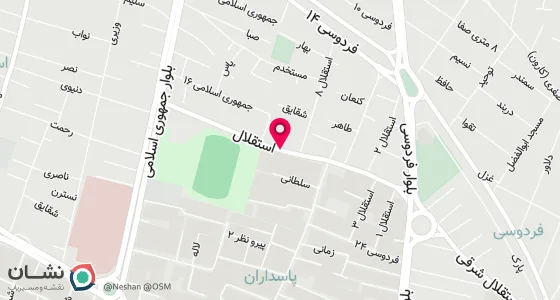 نقشه موقعیت تقریبی دفتر: ساوه - خیابان استقلال - بین استقلال 8 و 10مجتمع گنجینه