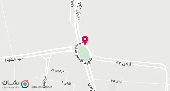 نقشه موقعیت تقریبی دفتر: ساوه- میدان فلسطین جنب بانک صادرات