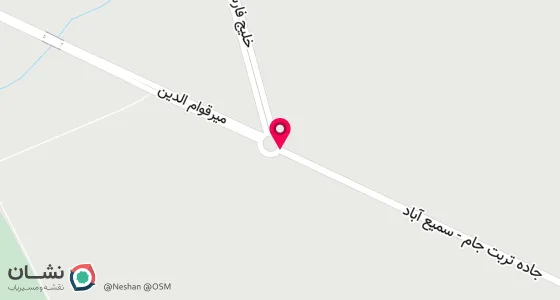 نقشه موقعیت تقریبی دفتر: تربت جام خیابان المهدی روبروی مهدیه جنب لوازم خانگی فارسی