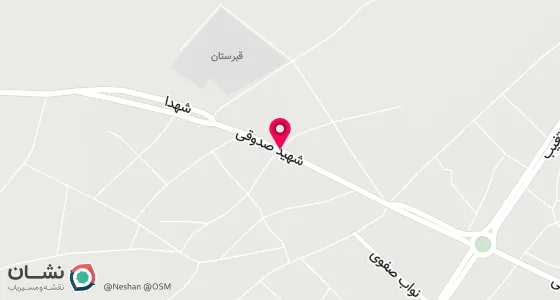 نقشه موقعیت تقریبی دفتر: کرستان قروه سریش آباد خیابان شهید صدوقی بن بست ارشاد