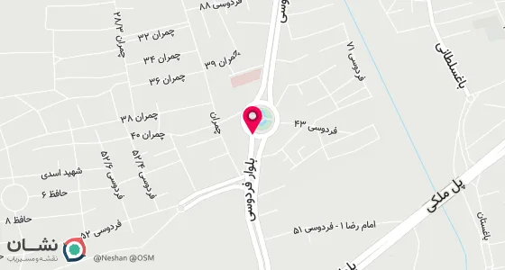 نقشه موقعیت تقریبی دفتر: تربت حیدریه فردوسی شمالی میدان شهدا