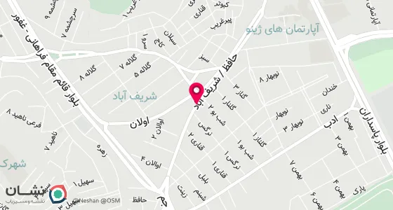 نقشه موقعیت تقریبی دفتر: سنندج-روستای حسین آباد روبروی مسجدجامع منزل ملارحیم شریف پور
