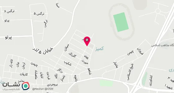 نقشه موقعیت تقریبی دفتر: آدرس :خ بروجردی خ آینده سازان جنب مسجد اسماعیلی محله کمیز