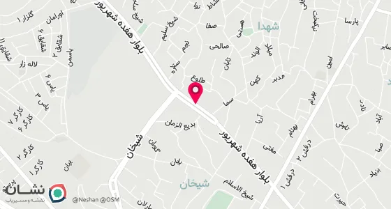 نقشه موقعیت تقریبی دفتر: سنندج - کمربندی 17 شهریور - بالاتر از بانک تجارت