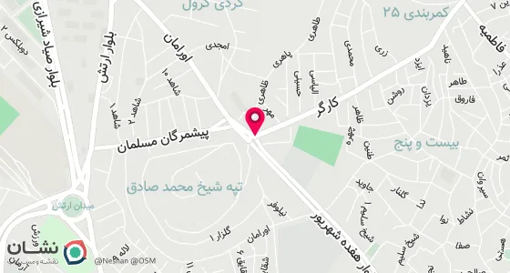 نقشه موقعیت تقریبی دفتر: سنندج-خ- 17-شهریور-جنب کلانتری 15