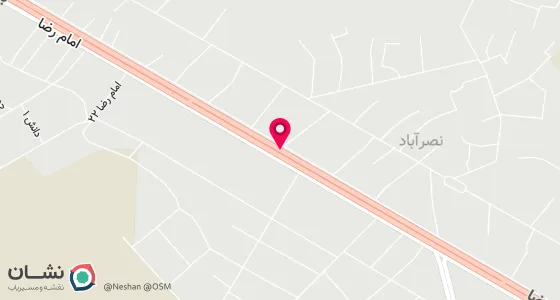 نقشه موقعیت تقریبی دفتر: شهرنصراباد-بلوارامام رضا(ع)-جنب تالار