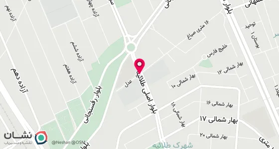 نقشه موقعیت تقریبی دفتر: قرچک ابتدای شهرک طلائیه خیابان 16 متری شهید صباغ جنب رستوران مارلیک ساختمان ابریشم طبقه 1 واحد3