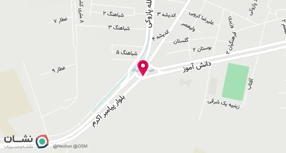 نقشه موقعیت تقریبی دفتر: پاکدشت بعد از دو راهی یبر روبروی پردیس ابوریحان میدان مادر مجتمع مادر واحد 15