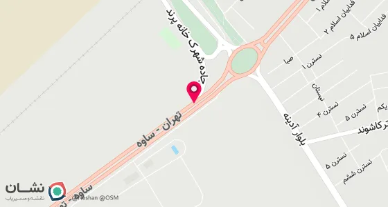 نقشه موقعیت تقریبی دفتر: تهران شهرستان بهارستان شهرک گلستان نبش فلکه اول پلاک161