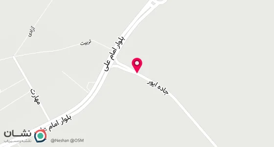 نقشه موقعیت تقریبی دفتر: کاشمر- ریوش- جنب بانک صادرات