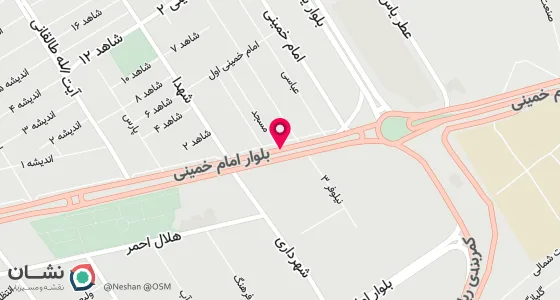 نقشه موقعیت تقریبی دفتر: بلوار امام خمینی ، چ امام خمینی مقابل مسجد سیدالشهدا