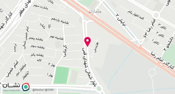 نقشه موقعیت تقریبی دفتر: بلوار امام رضا(ع) ، بلوار شمالی شهدای قمی ، کوچه نقشینه 13 ، نبش کوچه 10متری