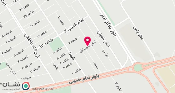 نقشه موقعیت تقریبی دفتر: نسیم شهر ، خ امام خمینی اول 14 متری چمران س آلمینیومی ط 1