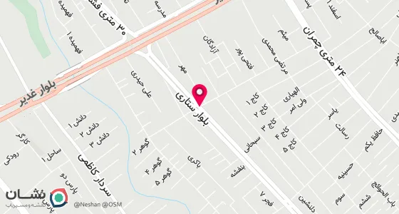 نقشه موقعیت تقریبی دفتر: گلستان-سی متری شهید ستاری شرقی-بعد از ده متری اول