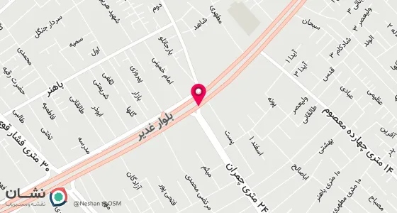 نقشه موقعیت تقریبی دفتر: استان تهران شهرستان بهارستان، گلستان، ابتدای 24 متری چمران