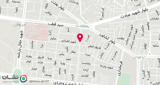 نقشه موقعیت تقریبی دفتر: خیان اداره راه سابق-نبش کوچه اداره تامین اجتماعی