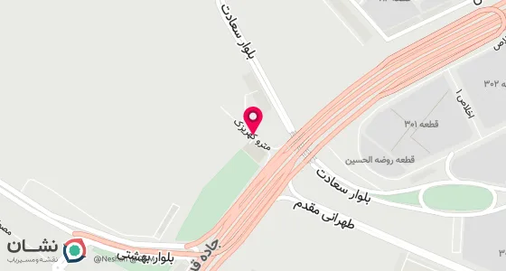 نقشه موقعیت تقریبی دفتر: کهریزک-باقرشهر-بلوار غدیر-پایین تر ازبانک ملی-ساختمان بانک انصار-طبقه 2-واحد 8