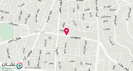 نقشه موقعیت تقریبی دفتر: مریوان روبروی مسجد جامع کوچه سینا
