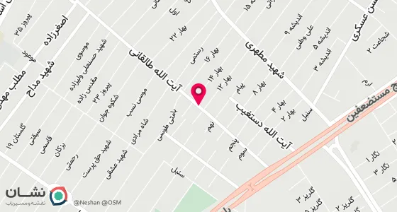 نقشه موقعیت تقریبی دفتر: اسلامشهر خ زرافشان بین کوچه 11 و 13