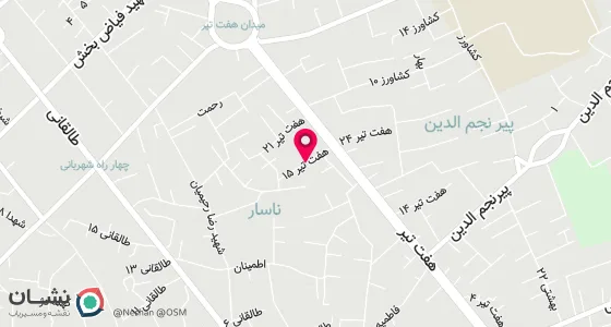 نقشه موقعیت تقریبی دفتر: سمنان خیابان هفتم تیر هفتم تیر 15 پلاک 66