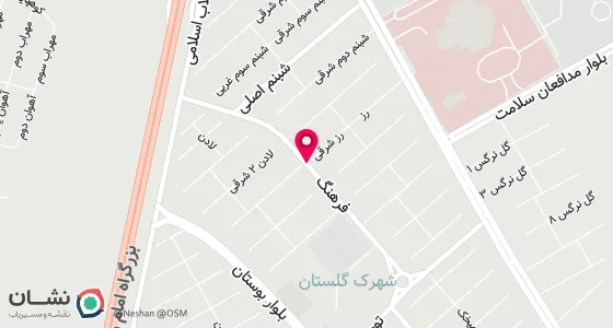 نقشه موقعیت تقریبی دفتر: سمنان شهرک گلستان خ فرهنگ رز شرقی پ211