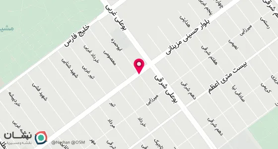 نقشه موقعیت تقریبی دفتر: بزرگراه خاوران ، م آقا نور ، خیابان سی متری صالحی چهارراه اول نبش فروردین شرقی پ 3 ط 4