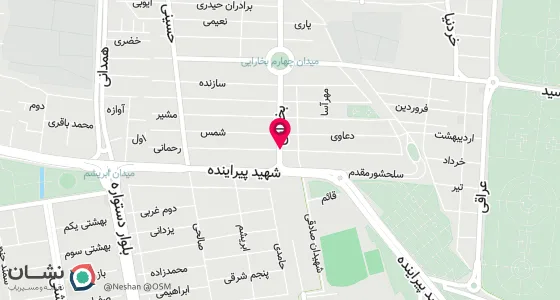 نقشه موقعیت تقریبی دفتر: تهران ، خزانه بخارایی ، نرسیده به فلکه چهارم ، جنب بانک ملی ، نبش کوچه ورمه چناری ، پلاک19 ، طبقه اول ، واحد1