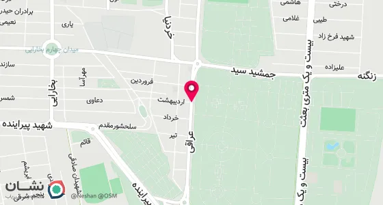 نقشه موقعیت تقریبی دفتر: تهران خ ش عراقی کوچه اردیبهشت کوچه یزدان پ8 واحد1
