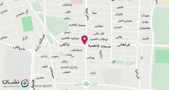 نقشه موقعیت تقریبی دفتر: تهران - خزانه بخارائی فلکه سوم -ضلع جنوب شرقی پلاک 76 -واحد 2