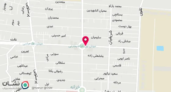 نقشه موقعیت تقریبی دفتر: تهران، خزانه بخارائی ، فلکه اول ، پلاک24