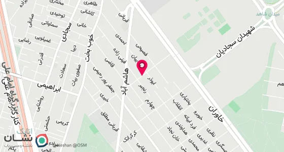 نقشه موقعیت تقریبی دفتر: تهران 20متری ابوذر بین میدان مقدم و ابوذر پلاک 459 طبقه 2