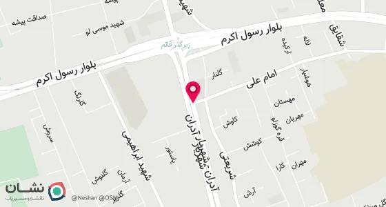 نقشه موقعیت تقریبی دفتر: شهریار-نصیر آباد- انتهای خیابان بهشتی-بعد از مسجد امام رضا -پلاک 53 دفتر رسمی ازدواج 7 شهریار