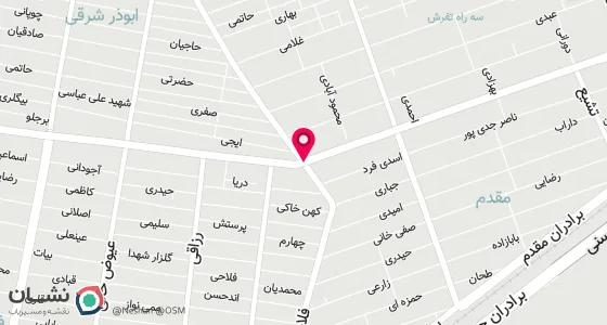 نقشه موقعیت تقریبی دفتر: تهران ، خزانه قلعه مرغی ، بعد از میدان مقدم ، نبش خیابان رسول فلاحی ، پلاک 176