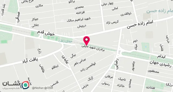 نقشه موقعیت تقریبی دفتر: تهران ، چهارراه یافت آباد ، بلوار معلم ، خیابان تختی ، پلاک 15 ، واحد2