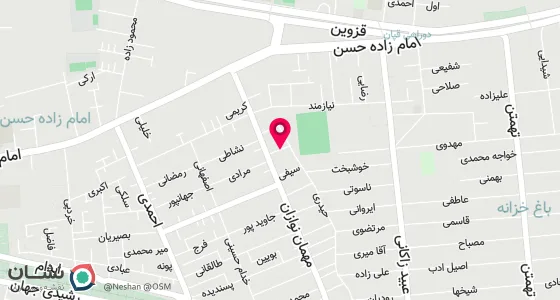نقشه موقعیت تقریبی دفتر: تهران ، 20متری ابوذر ، خ بدخشان کمالی ، خ مهمان نوازان ، پ 144 ، ط 1