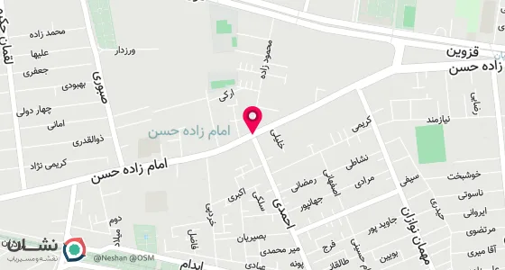نقشه موقعیت تقریبی دفتر: تهران امام زاده حسن خیابان امین الملک نبش کوچه شهید خرد پی طبقه دوم