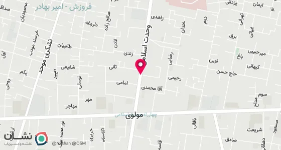 نقشه موقعیت تقریبی دفتر: تهران ، خیابان وحدت اسلامی ، کوچه وزیری ، پلاک 4