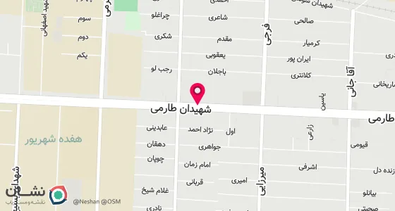 نقشه موقعیت تقریبی دفتر: تهران 17 شهریور تیردوقلو خ مهاجر