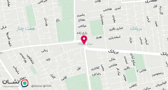 نقشه موقعیت تقریبی دفتر: تهران ، میدان بریانک ، مجتمع هفت چنار ، پلاک 6 ، طبقه دوم ، واحد8