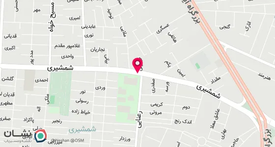نقشه موقعیت تقریبی دفتر: تهران ، خیابان شمشیری ، خ شمشیری پ131 ساختمان بیتا واحد 18