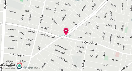 نقشه موقعیت تقریبی دفتر: پیروزی - خیابان دلگشا - میدان کلانتری - اول خیابان کرمان - کوچه مسلمین - پلاک 16 - طبقه دوم