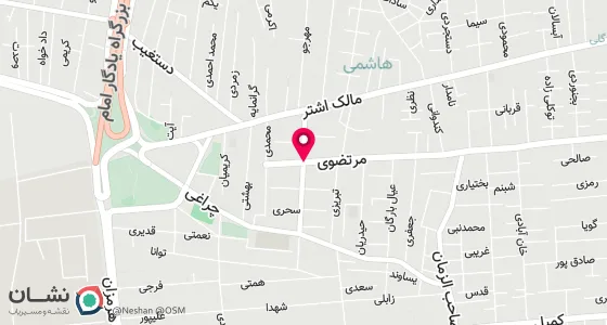 نقشه موقعیت تقریبی دفتر: سلسبیل انتهای خیابان مرتضوی 8 متری شهید مسعودی چهارراه شهید چراغی پلاک 75