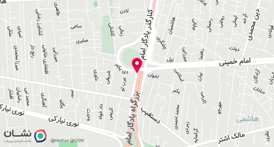 نقشه موقعیت تقریبی دفتر: تهران-یادگار امام جنوبی نرسیده به دستغیب ک.چه دی اول پلاک4 واحد 2