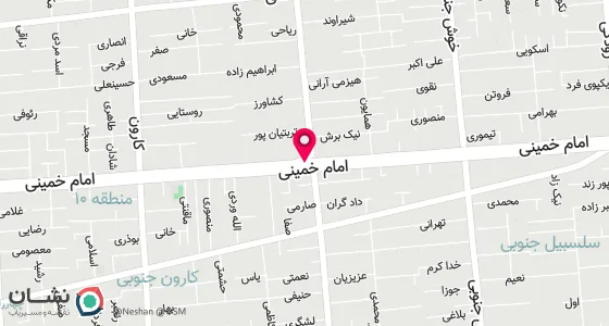 نقشه موقعیت تقریبی دفتر: تهران خ امام خمینی بین قصرالدشت و کارون پ687 ط 4 واحد 4
