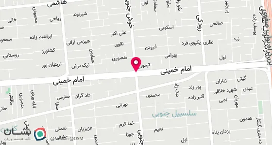 نقشه موقعیت تقریبی دفتر: خیابان امام خمینی تقاطع خیابان خوش پلاک 409