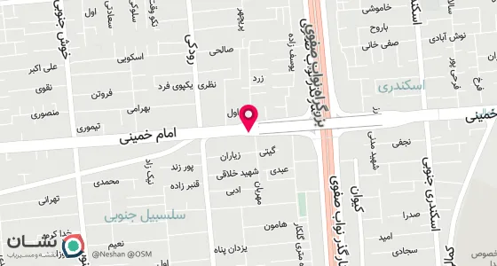 نقشه موقعیت تقریبی دفتر: خیابان امام خمینی بین نواب و رودکی نرسیده به پل کوچه مهربان پلاک 8 طبقه 2